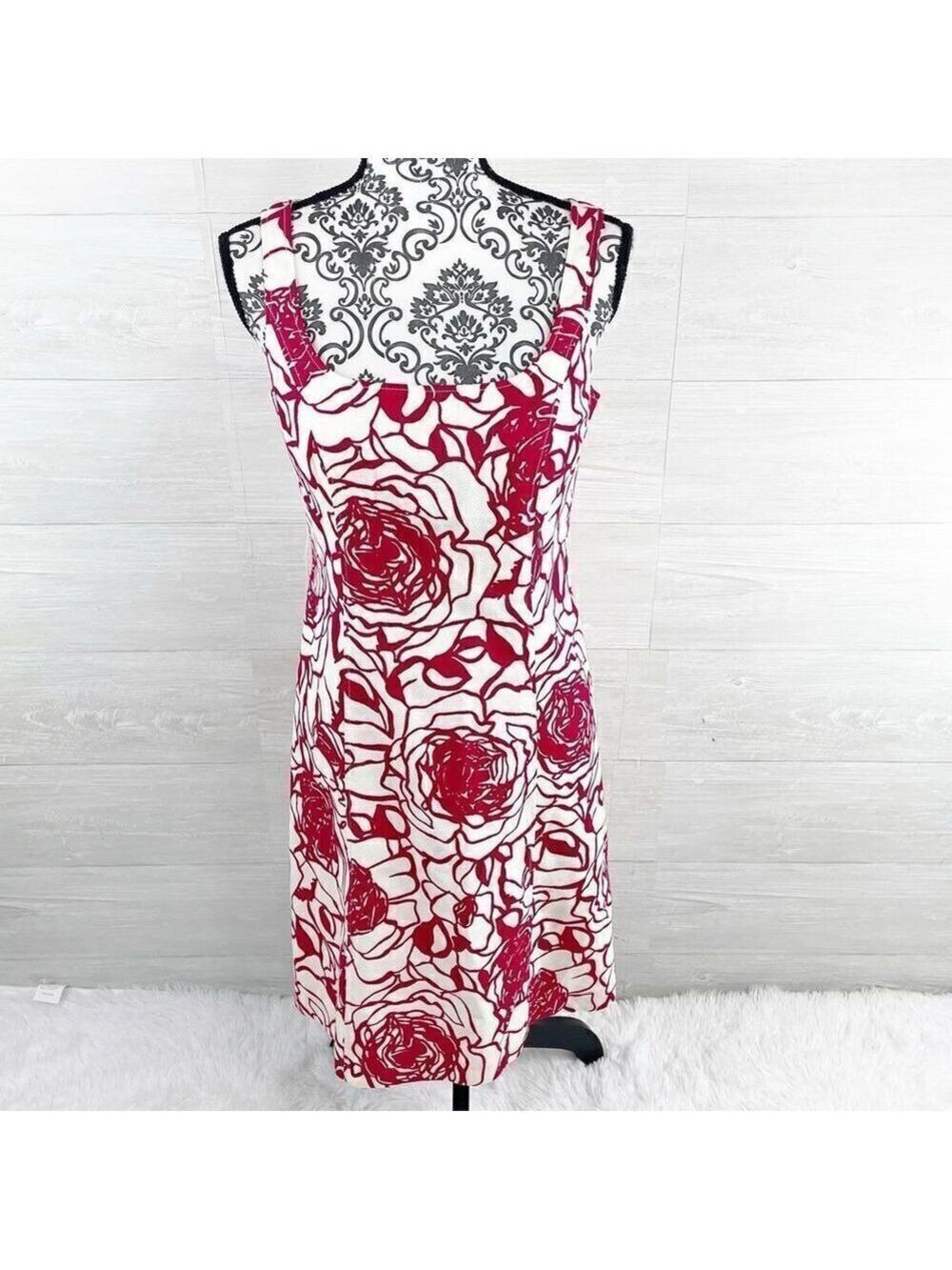 Ricki Freeman For Teri Jon Floral Cotton A-Line Cotton Dress